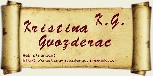 Kristina Gvozderac vizit kartica